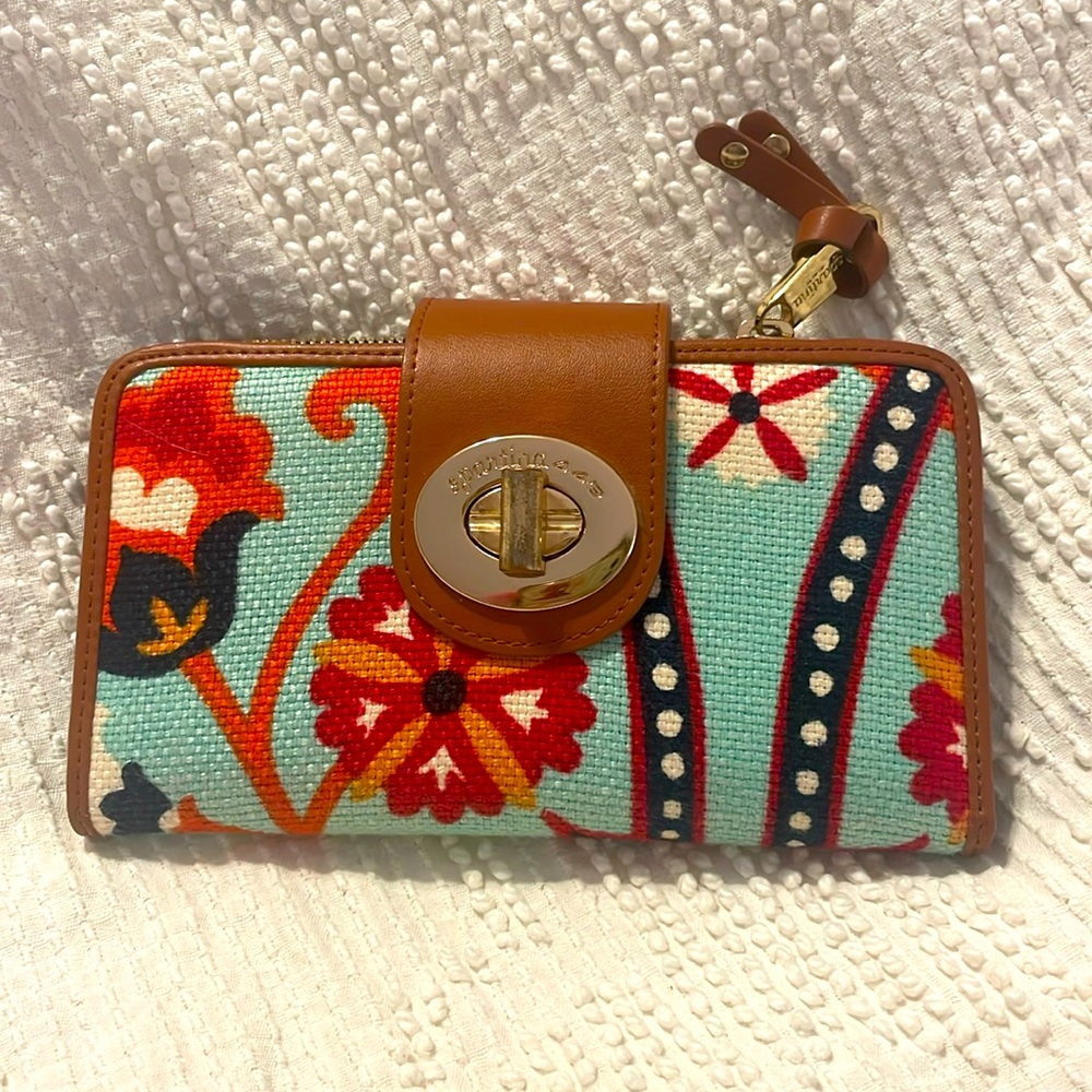 UNUSED!  Spartina 449 Waving Girl Yacht Club Leather Wallet